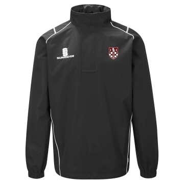 Dual Curve 1/4 Zip Rain Jacket : Black