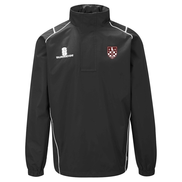Dual Curve 1/4 Zip Rain Jacket : Black
